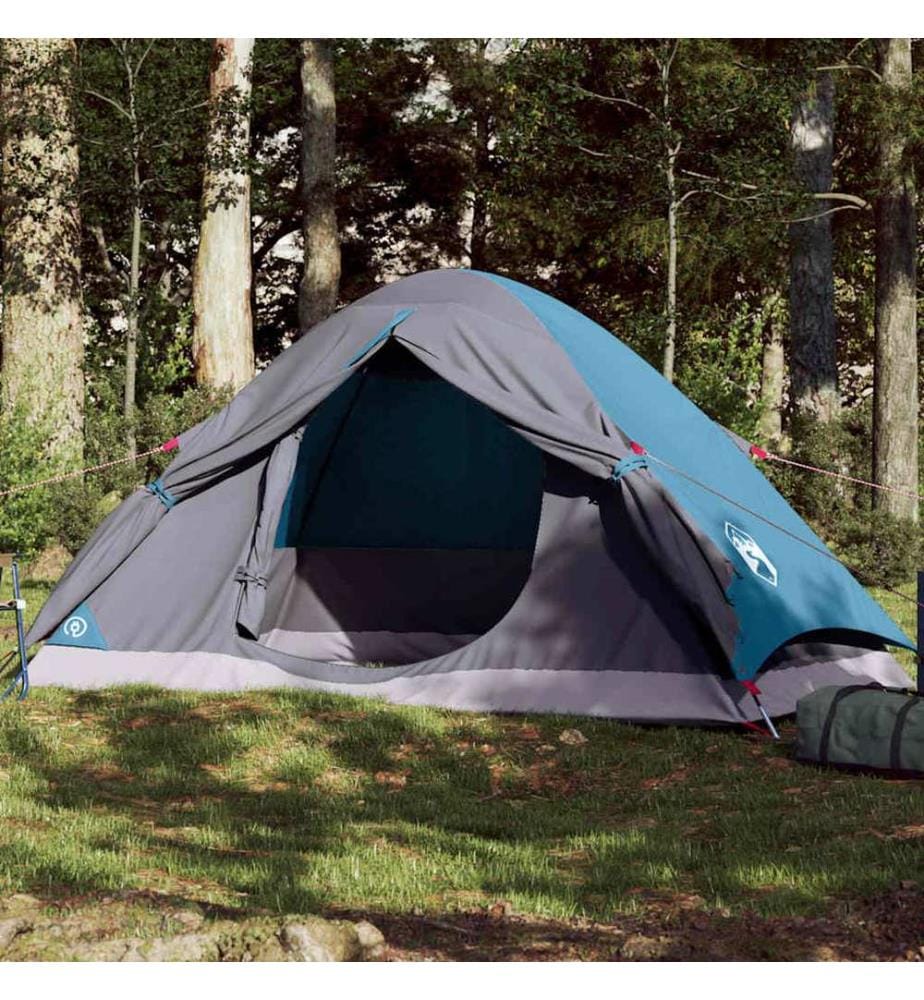 Kuppel-Campingzelt 4 Personen Blau Wasserdicht