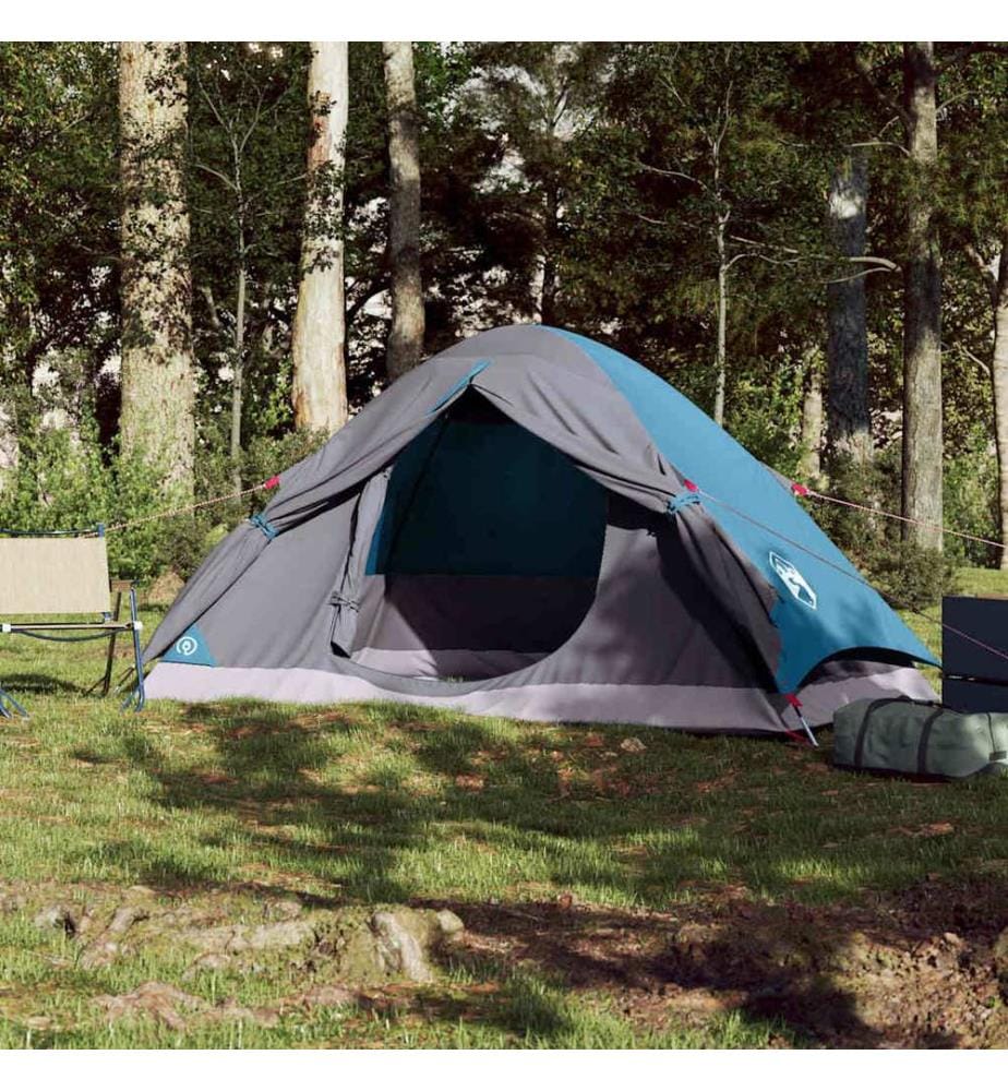 Kuppel-Campingzelt 4 Personen Blau Wasserdicht