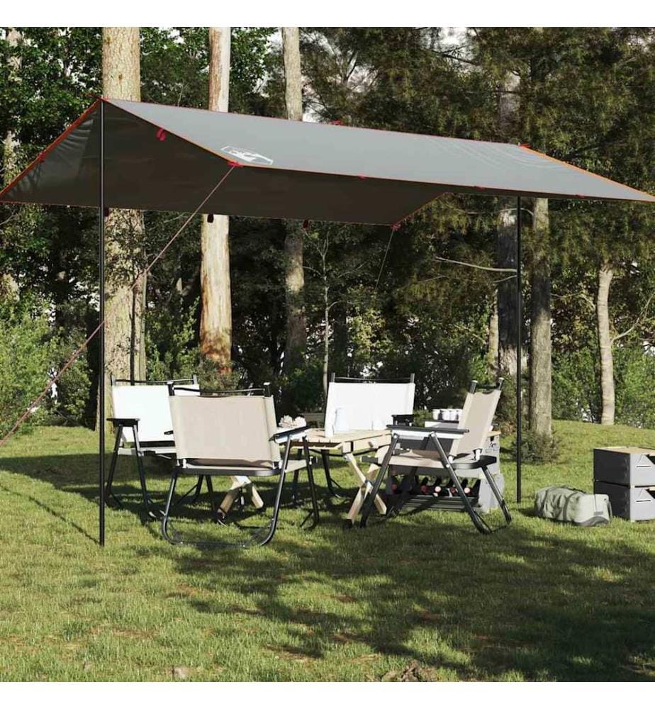 Tarp Grau und Orange 400x294 cm Wasserdicht