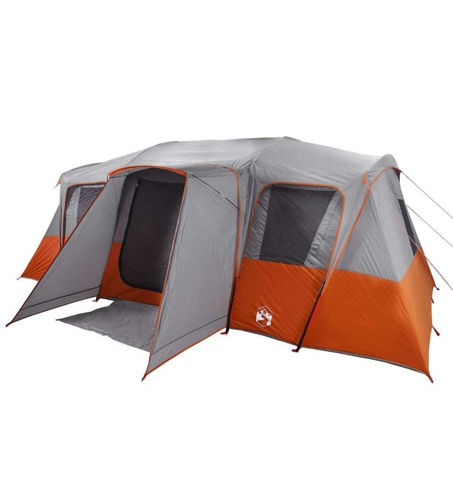 Tente familiale tunnel 16 personnes gris imperméable