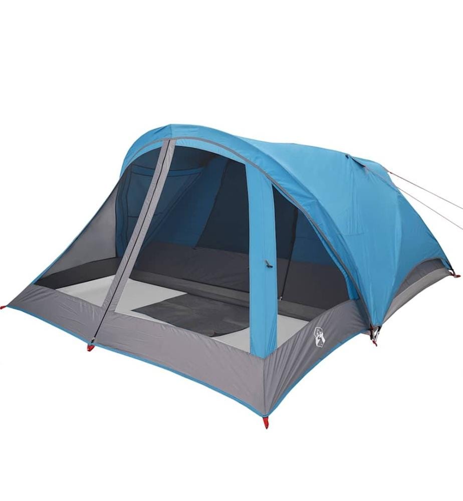 Tente de camping de cabine 4 personnes bleu imperméable