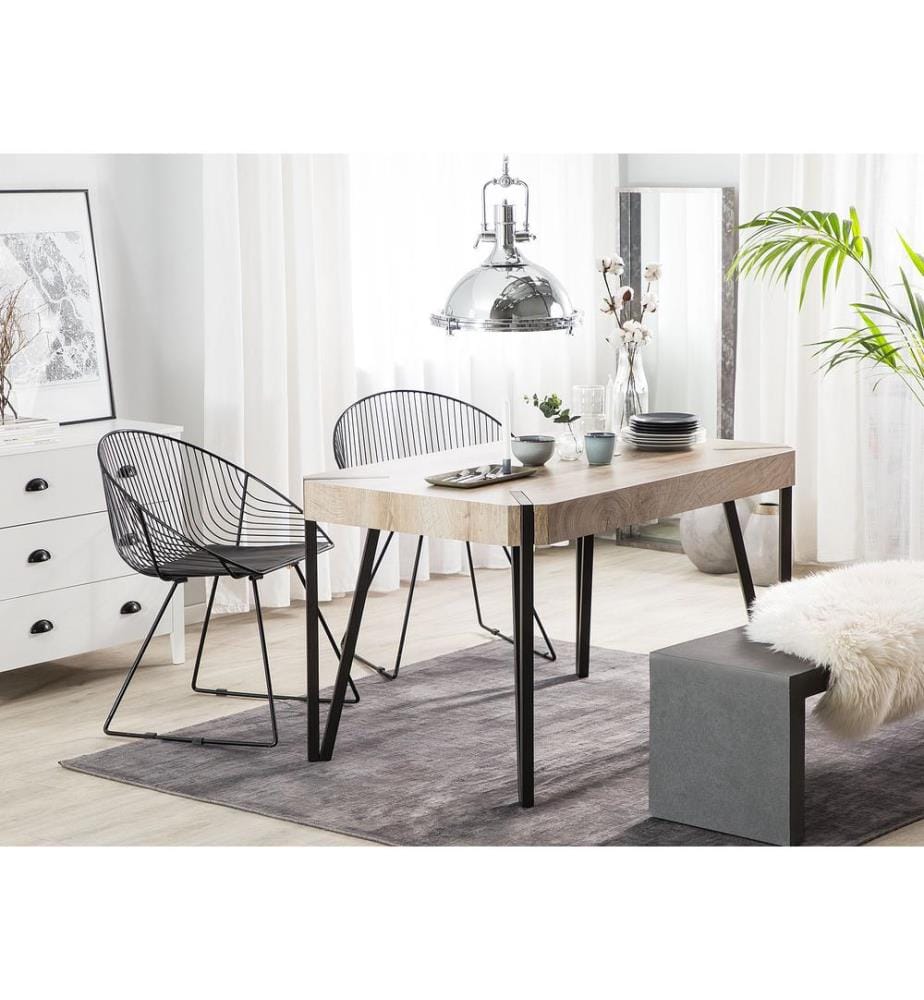 Table de repas CAMBELL Taupe 130 cm 80 cm
