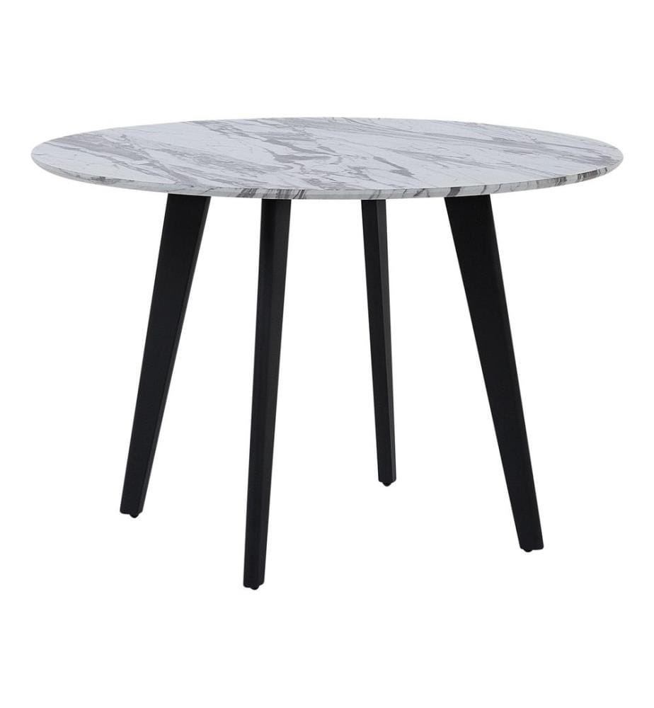 Table de repas MOSBY Marbre blanc 110 cm 110 cm
