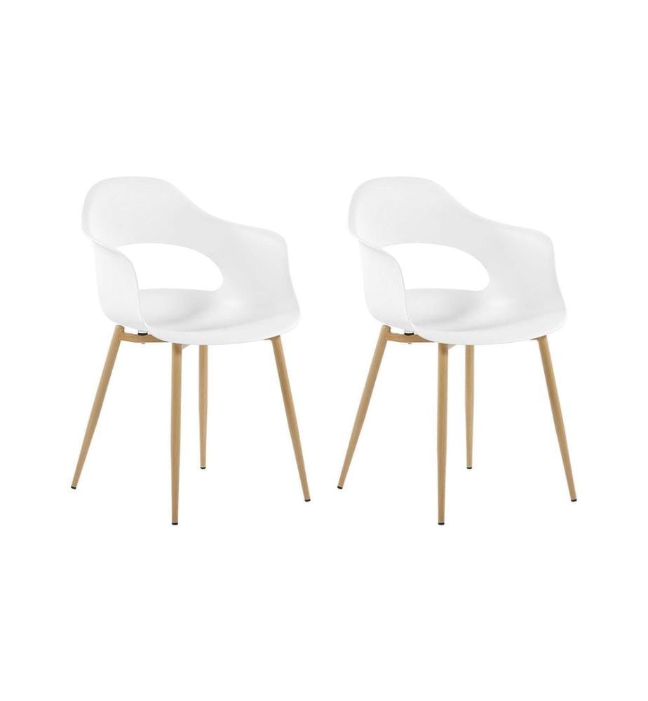 Lot de 2 chaises de salle à manger UTICA Blanc