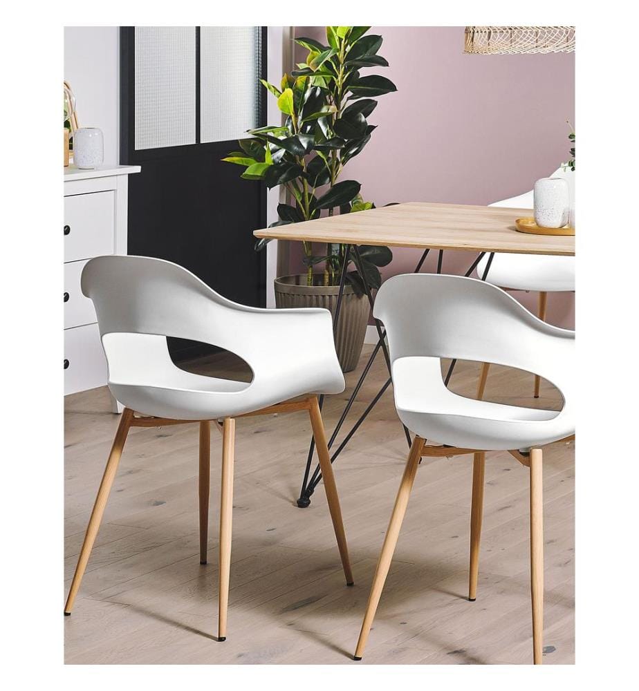 Lot de 2 chaises de salle à manger UTICA Blanc