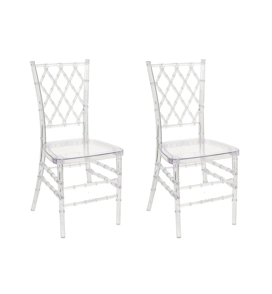 Esszimmerstuhl 2er Set CLARION Transparent