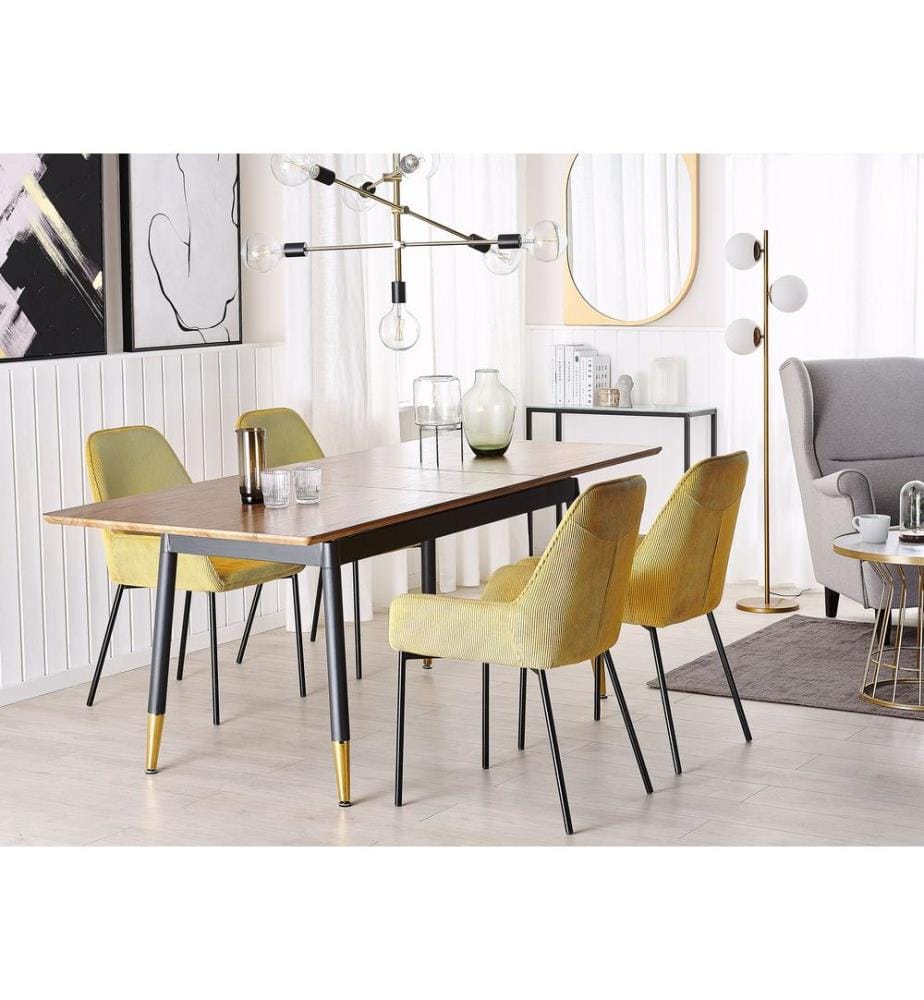 Extending Dining Table CALIFORNIA Dark Brown 160/200 cm 90 cm