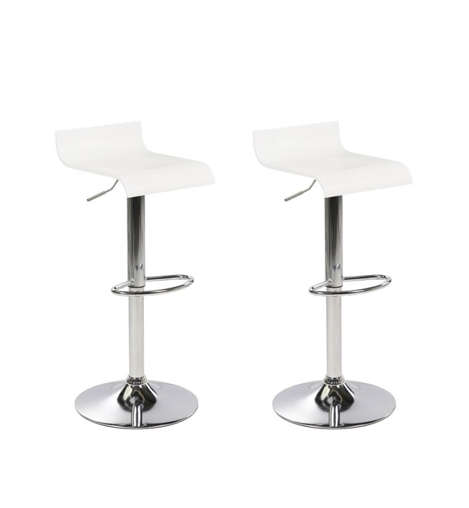 Lot de 2 chaises de bar VALENCIA Blanc