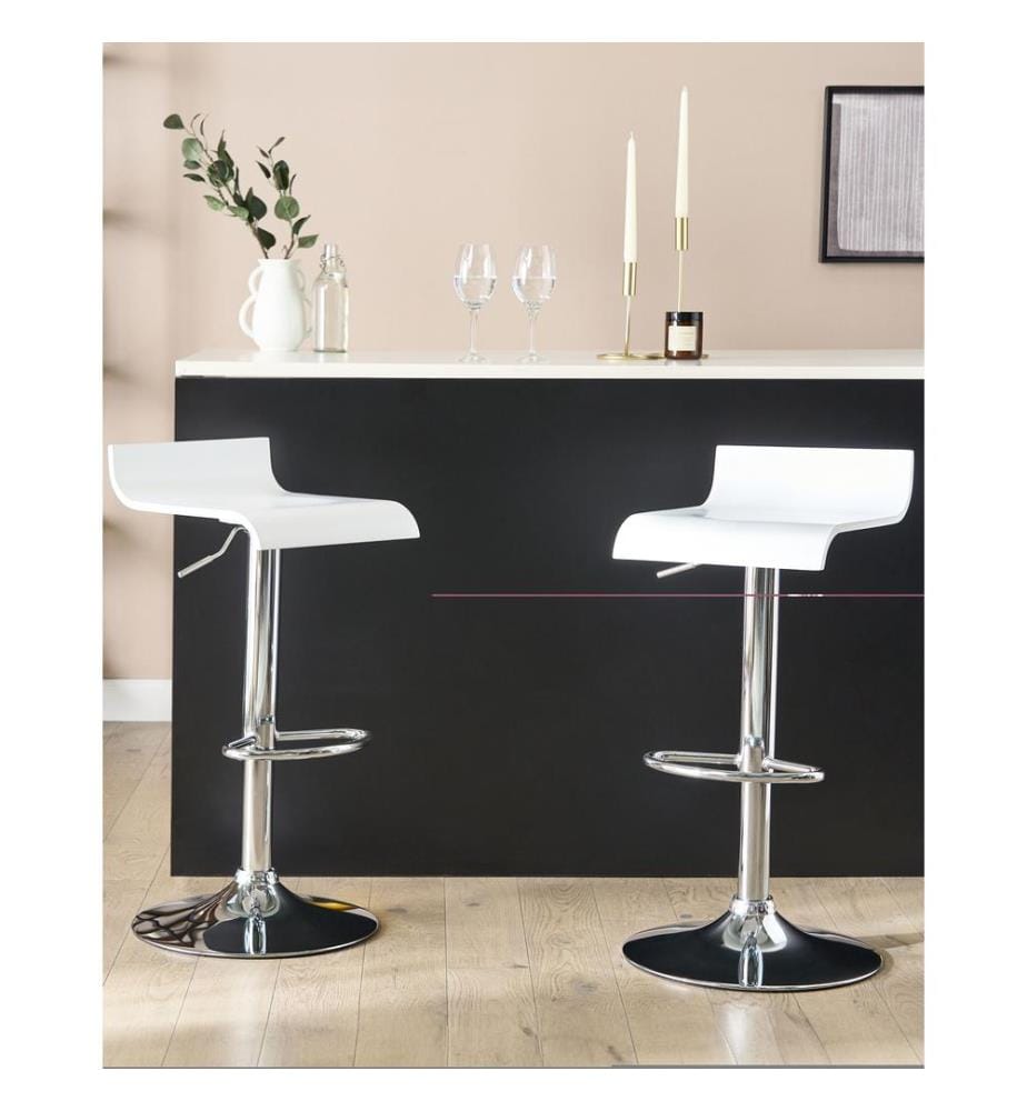 Lot de 2 chaises de bar VALENCIA Blanc
