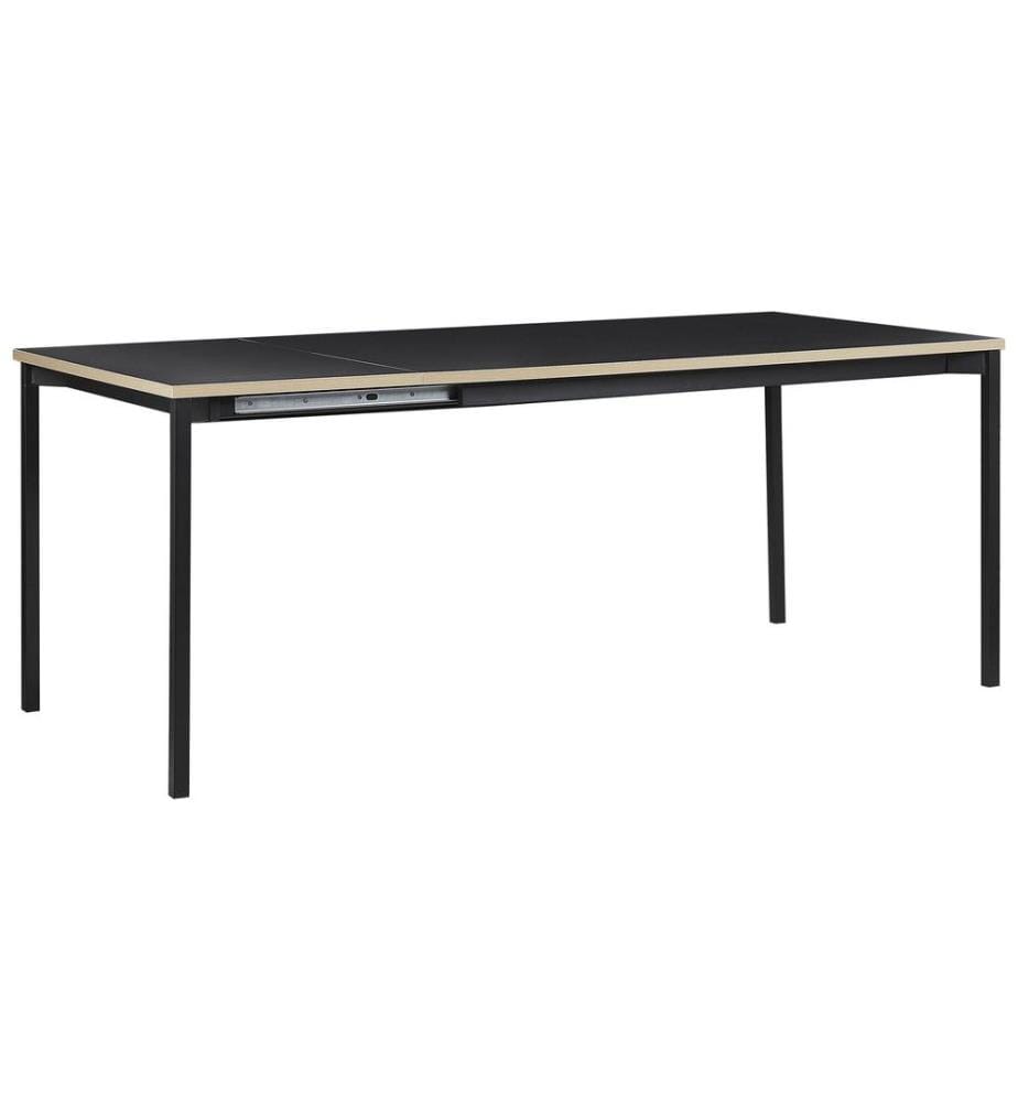 Extending Dining Table AVIS Black 140/190 cm 90 cm