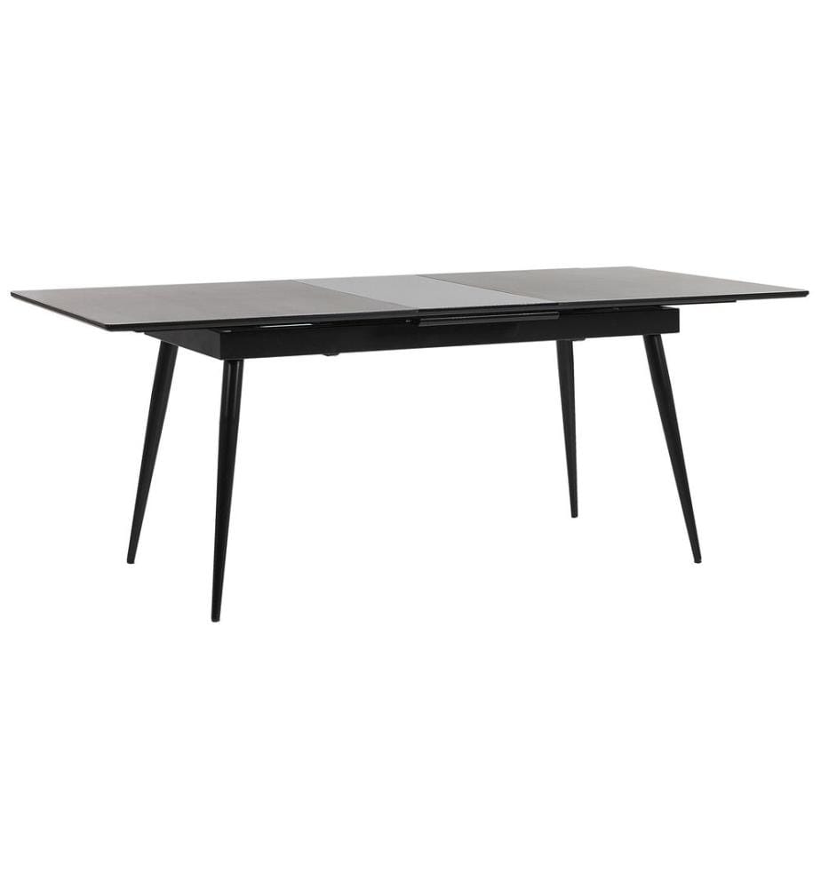 Table de salle à manger extensible MALDON Noir 160/200 cm 90 cm