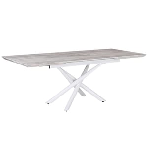 Table de salle à manger extensible MOIRA Blanc 160/200 cm 90 cm