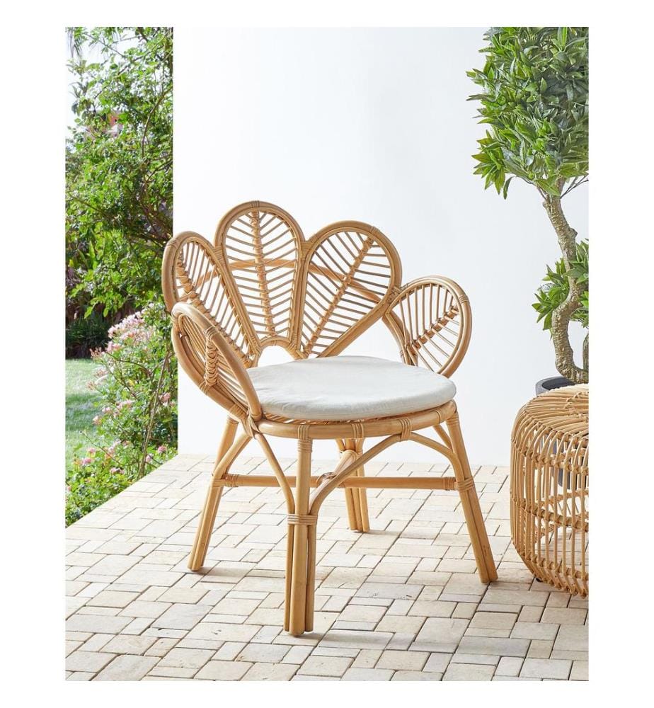 Chaise paon FLORENTINE II Rotin Naturel