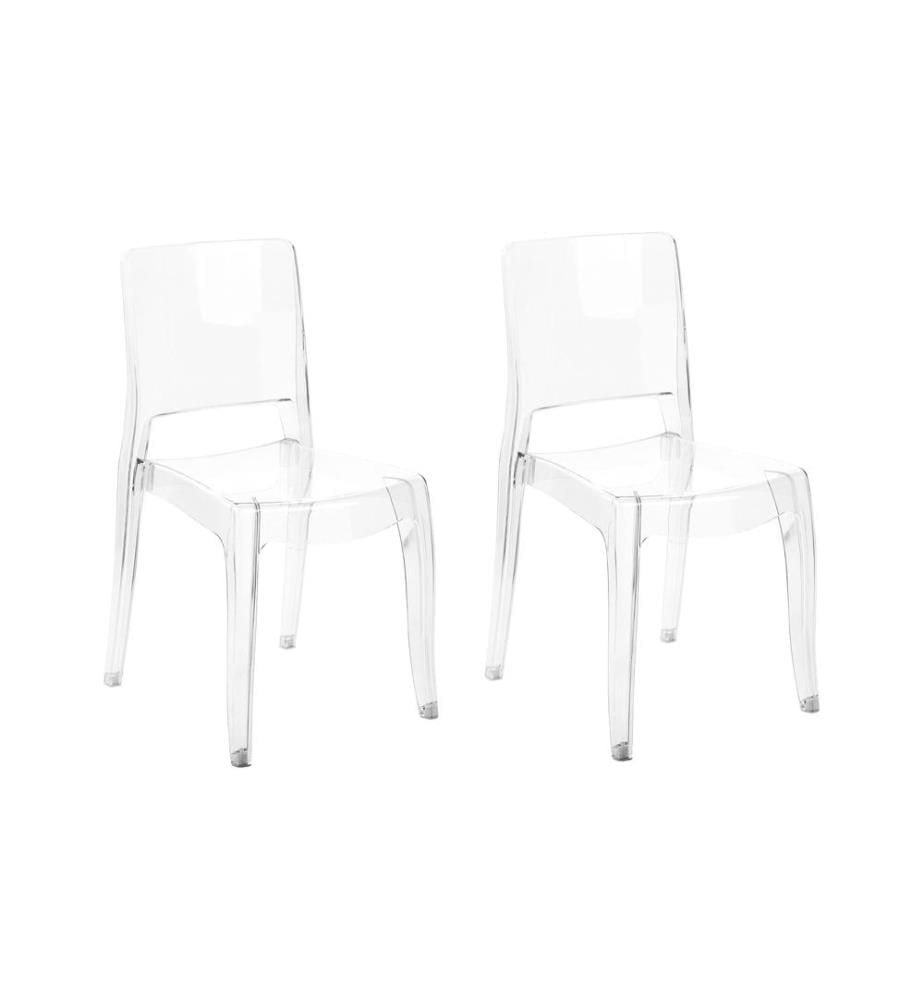 Esszimmerstuhl 2er Set WESTBRIDGE Transparent