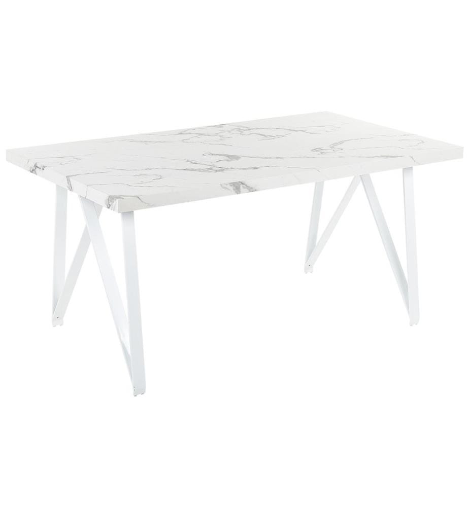 Tavolo da pranzo GRIEGER Bianco 160 cm 90 cm