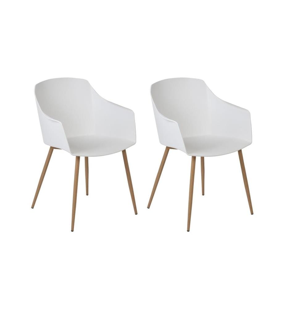 Lot de 2 chaises de salle à manger FONDA II Blanc