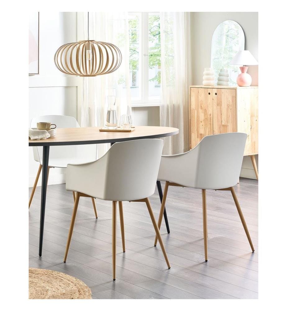 Lot de 2 chaises de salle à manger FONDA II Blanc