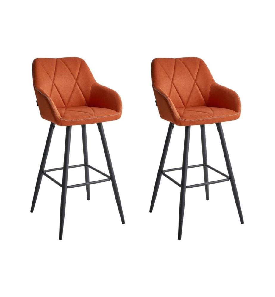 Set mit 2 Barstühlen DARIEN Orange