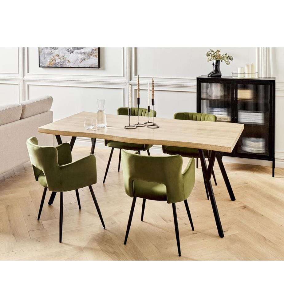 Table de repas ALTON Marron clair 180 cm 90 cm