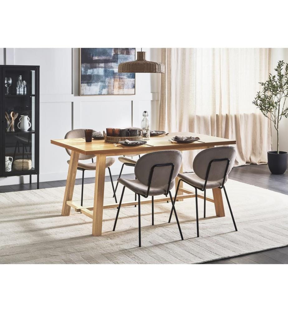 Esstisch BARNES Naturfarbene Esche 160 cm 90 cm
