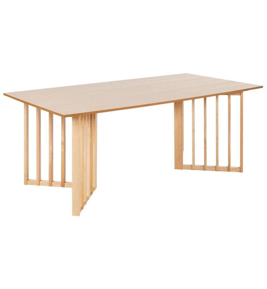 Table de repas LEANDRA Frêne clair 200 cm 100 cm