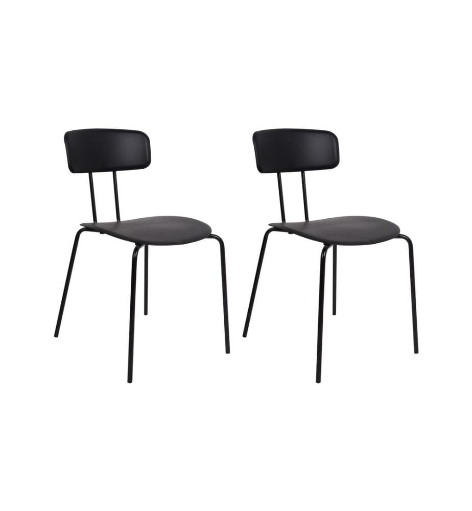 Esszimmerstuhl 2er Set SIBLEY Schwarz