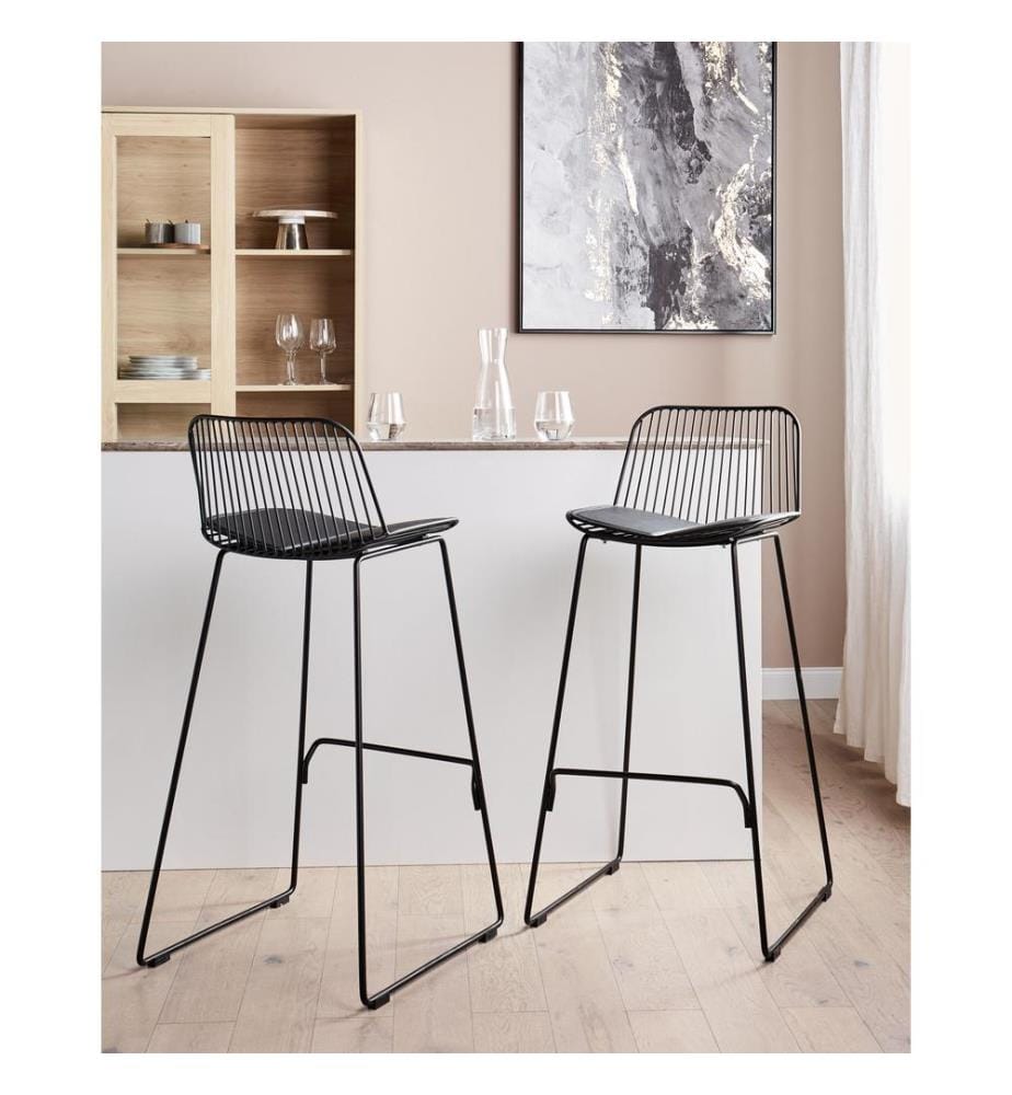 Set mit 2 Barstühlen PENSACOLA Metall Schwarz