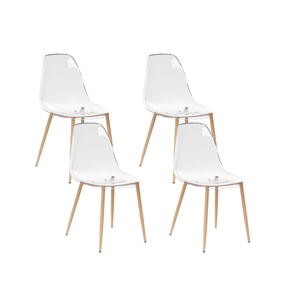 Esszimmerstuhl 4er Set TAKILMA Transparent