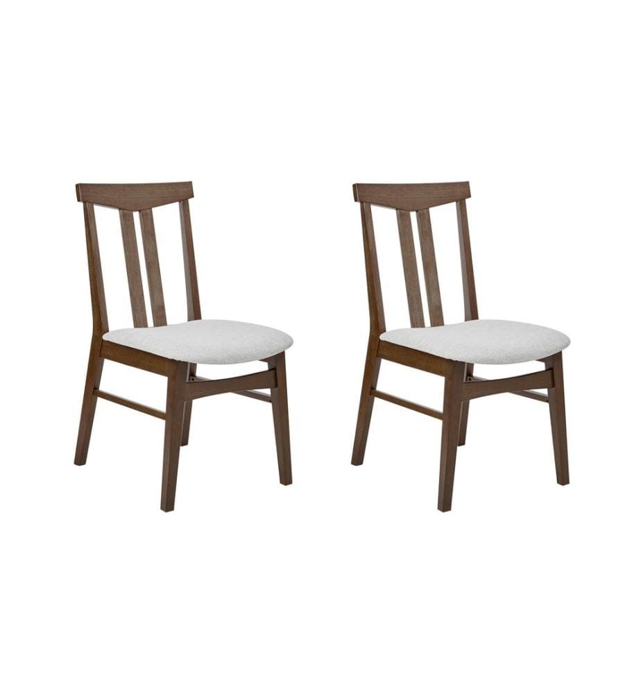 Lot de 2 chaises de salle à manger AVALON Bois Gris clair