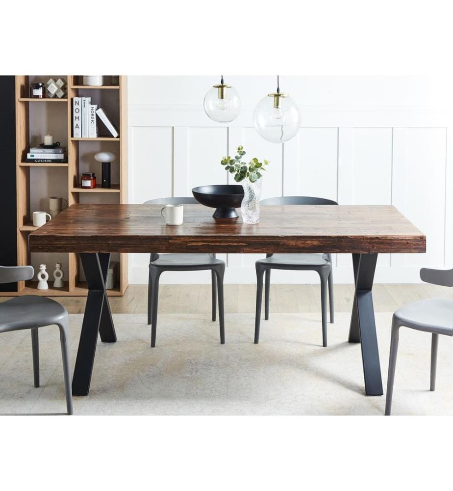 Table de repas CLIFTON Marron foncé 180 cm 90 cm Bois de pin