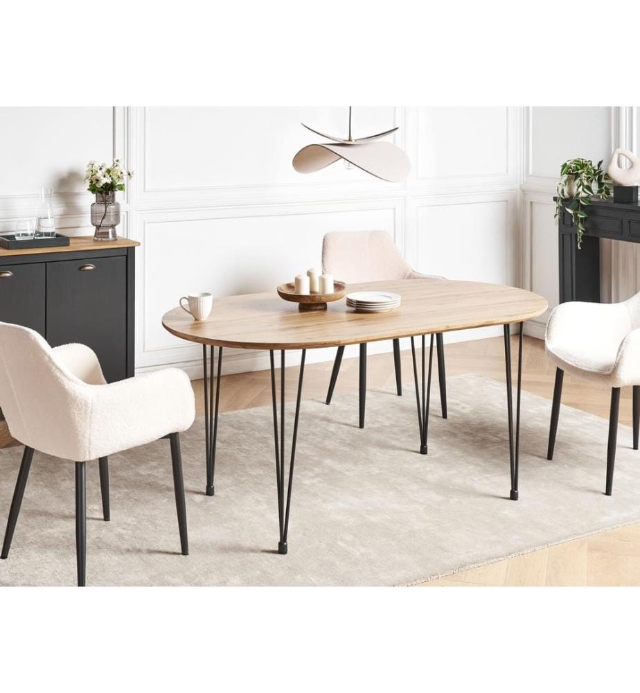 Table de repas CAVELL Marron clair 160 cm 90 cm