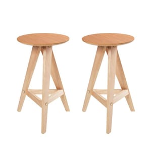 Set di 2 sgabelli da bar AROMA Legno Marrone chiaro