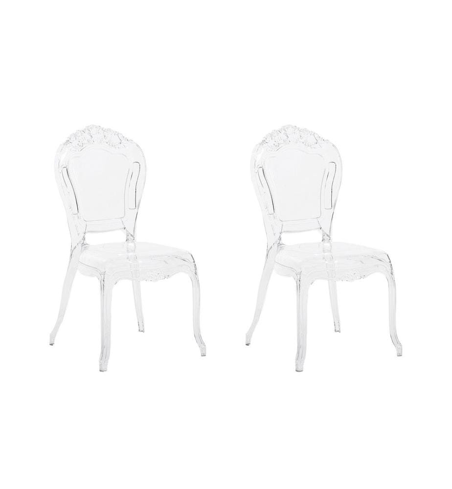 Esszimmerstuhl 2er Set VERMONT Transparent