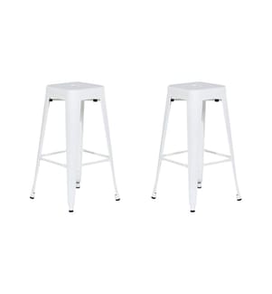Set di 2 sgabelli da bar CABRILLO Metallo Bianco