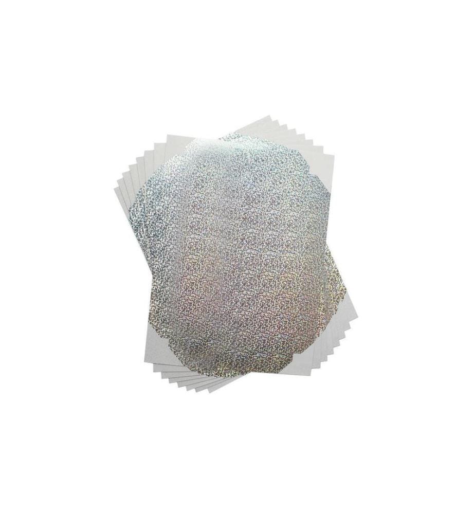 SILHOUETTE - Stickerpapier Holographic dots Silber