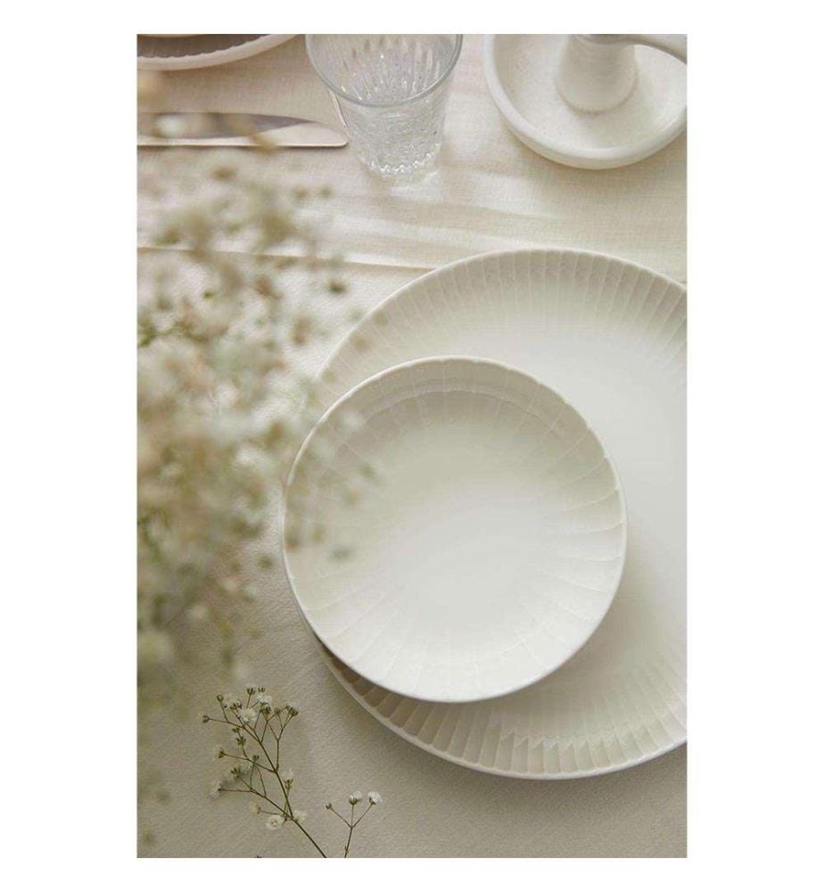 Service de Table 18 Pièces en Porcelaine - Blanc