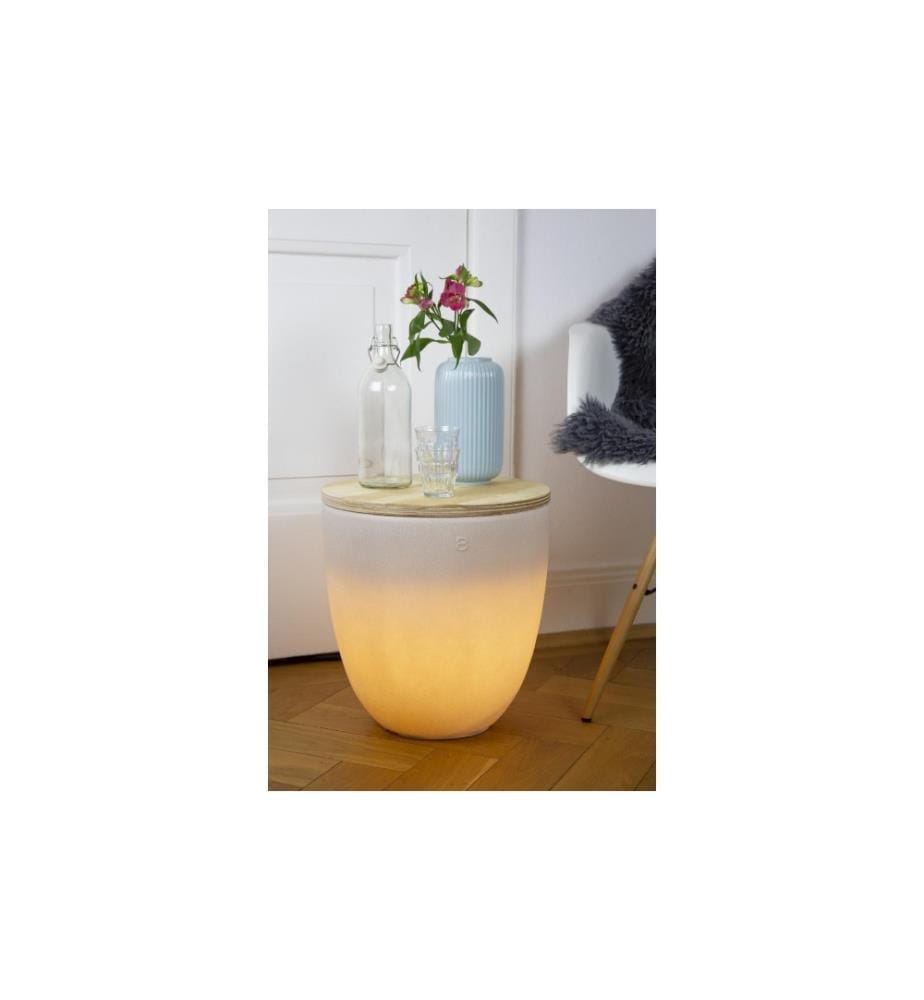 8 SEASONS - Design Pot de fleur SOLAR Shining Curvy Pot S 11L, Sable