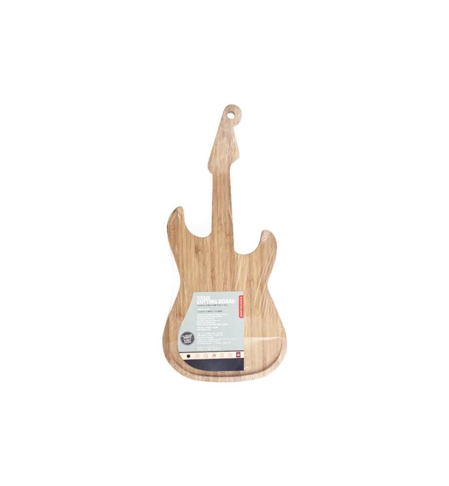 KIKKERLAND - Planche à découper Guitare en bambou 22 cm x 49 cm