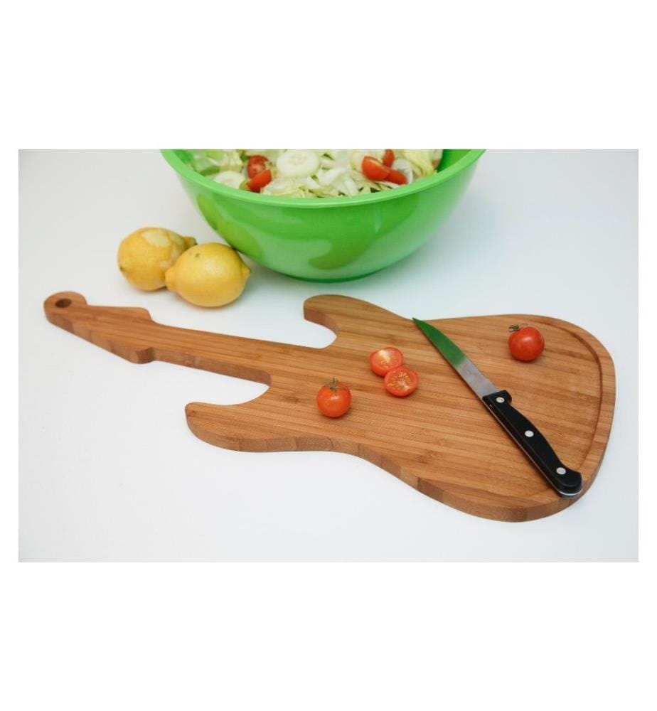 KIKKERLAND - Planche à découper Guitare en bambou 22 cm x 49 cm