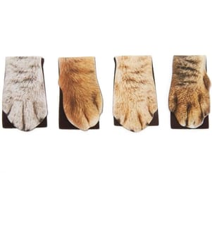 KIKKERLAND - Lesezeichen Katzenpfoten 4 Magnete