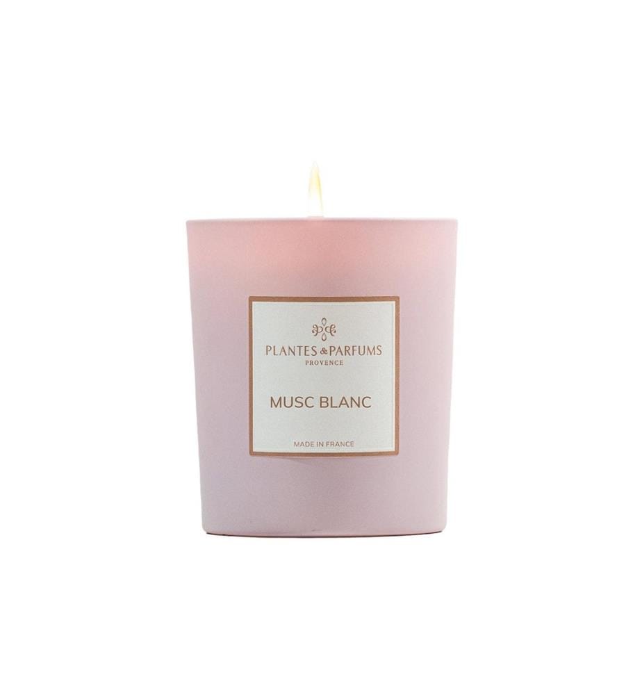PLANTES & PARFUMS - Bougie parfumée Musc blanc 180 g