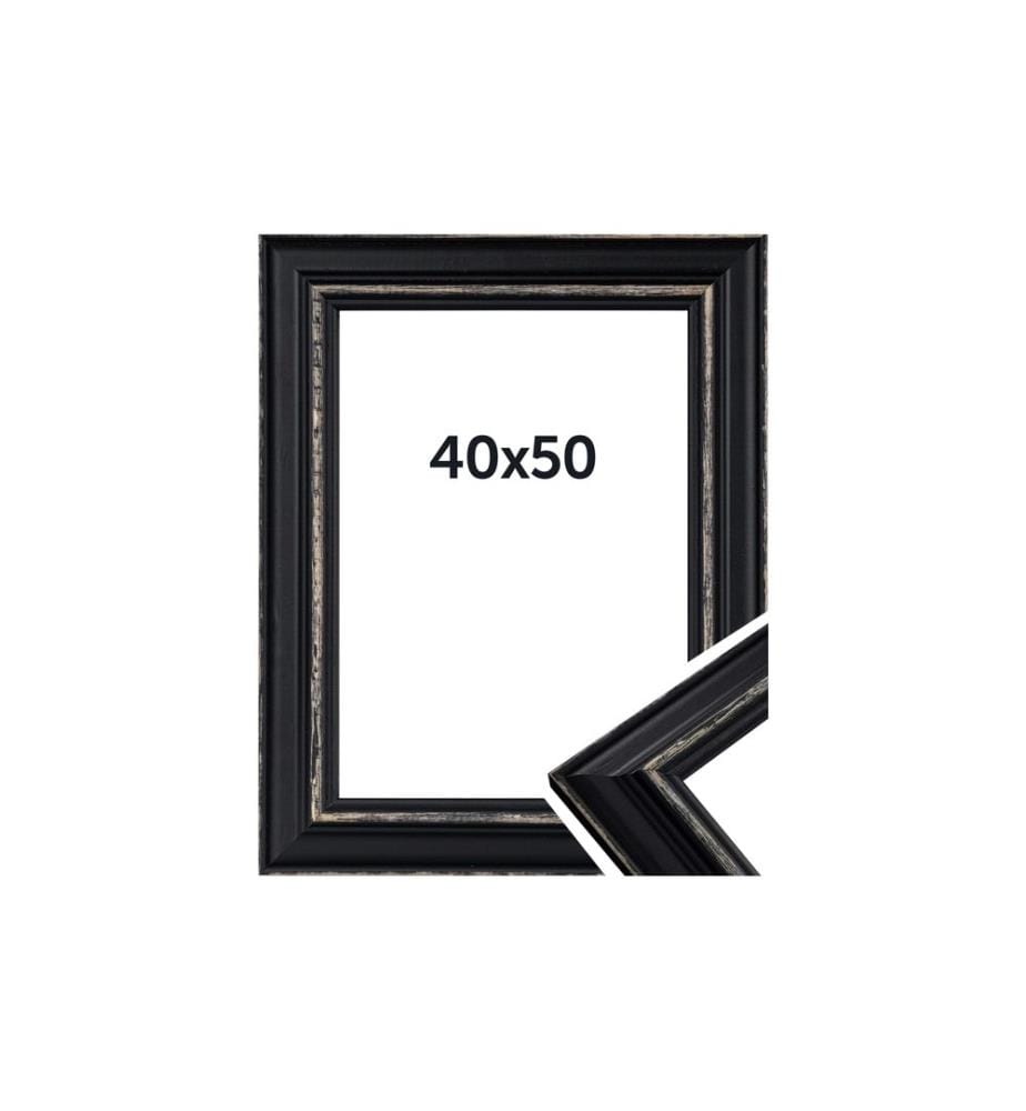 DÖRR - Bilderrahmen Boho, Schwarz, 40 x 50 cm