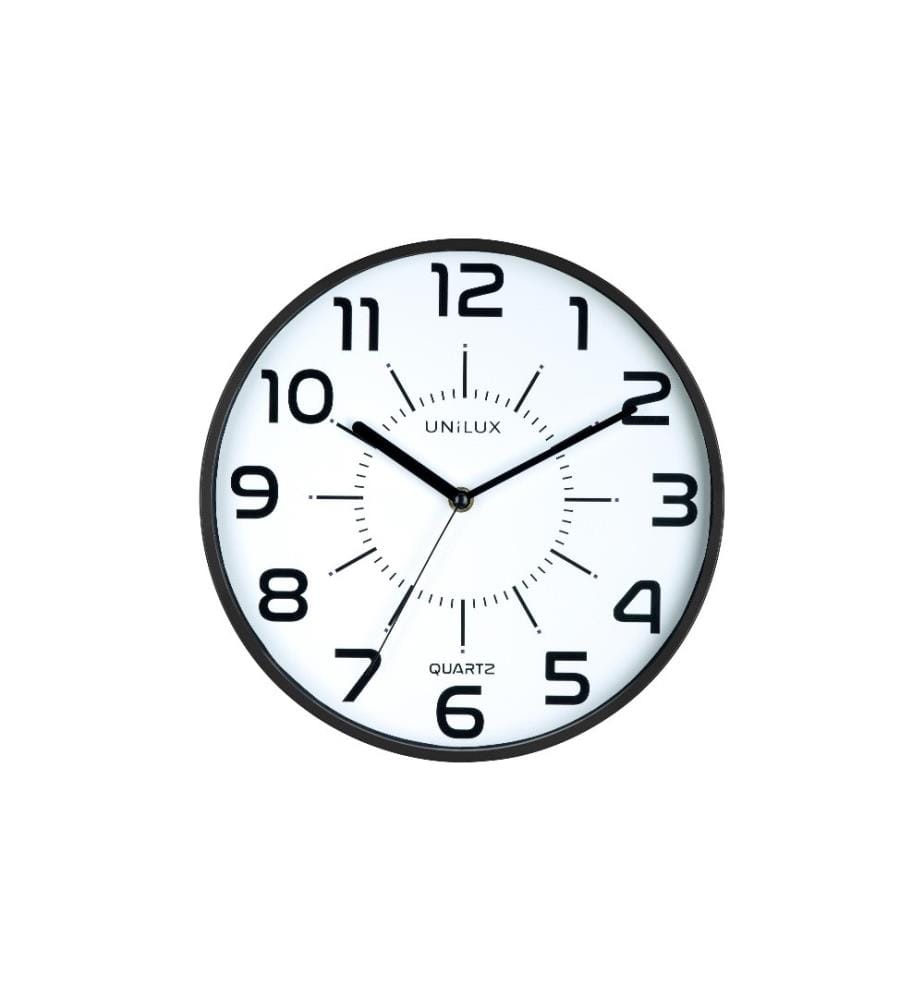 UNILUX - Wanduhr Pop Ø 30 cm, Schwarz