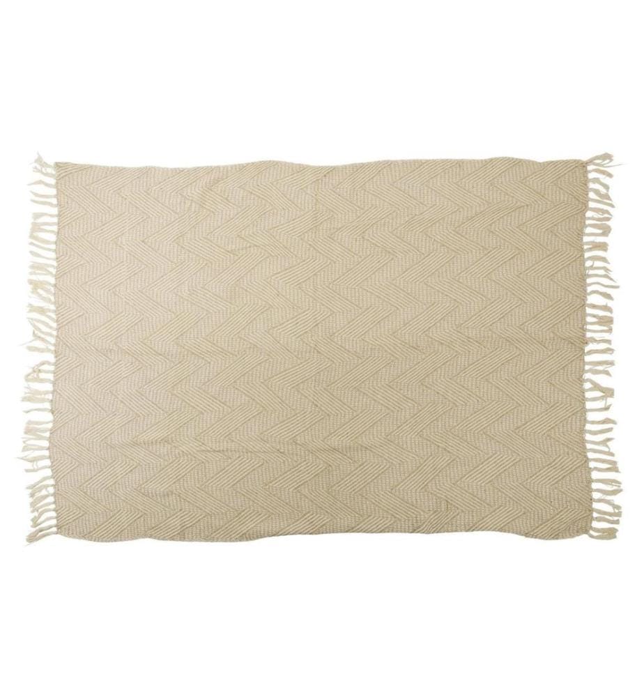 Arti Casa Baumwolldecke 170 x 130 cm, Beige