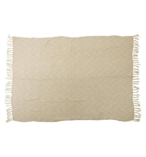 Arti Casa Baumwolldecke 170 x 130 cm, Beige