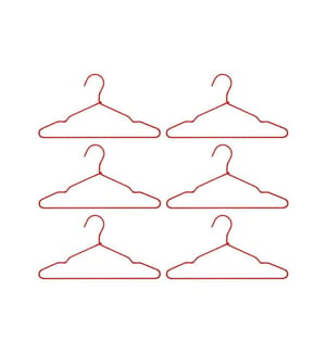 House Doctor Cintre HDWire, Rouge, 6 pièces