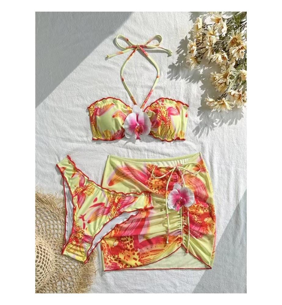 Bikini a fiori - Giallo