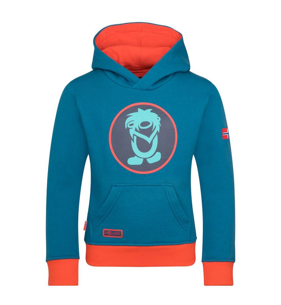 Pull Troll - bleu nuit d'été et argile rouge