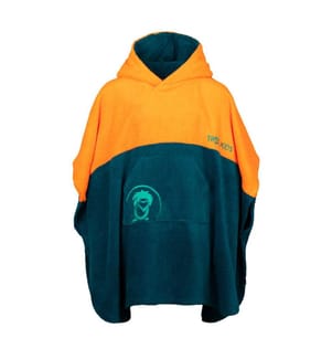 Poncho de surf Kvalvika - Sahara Sunset & Lagoon Green