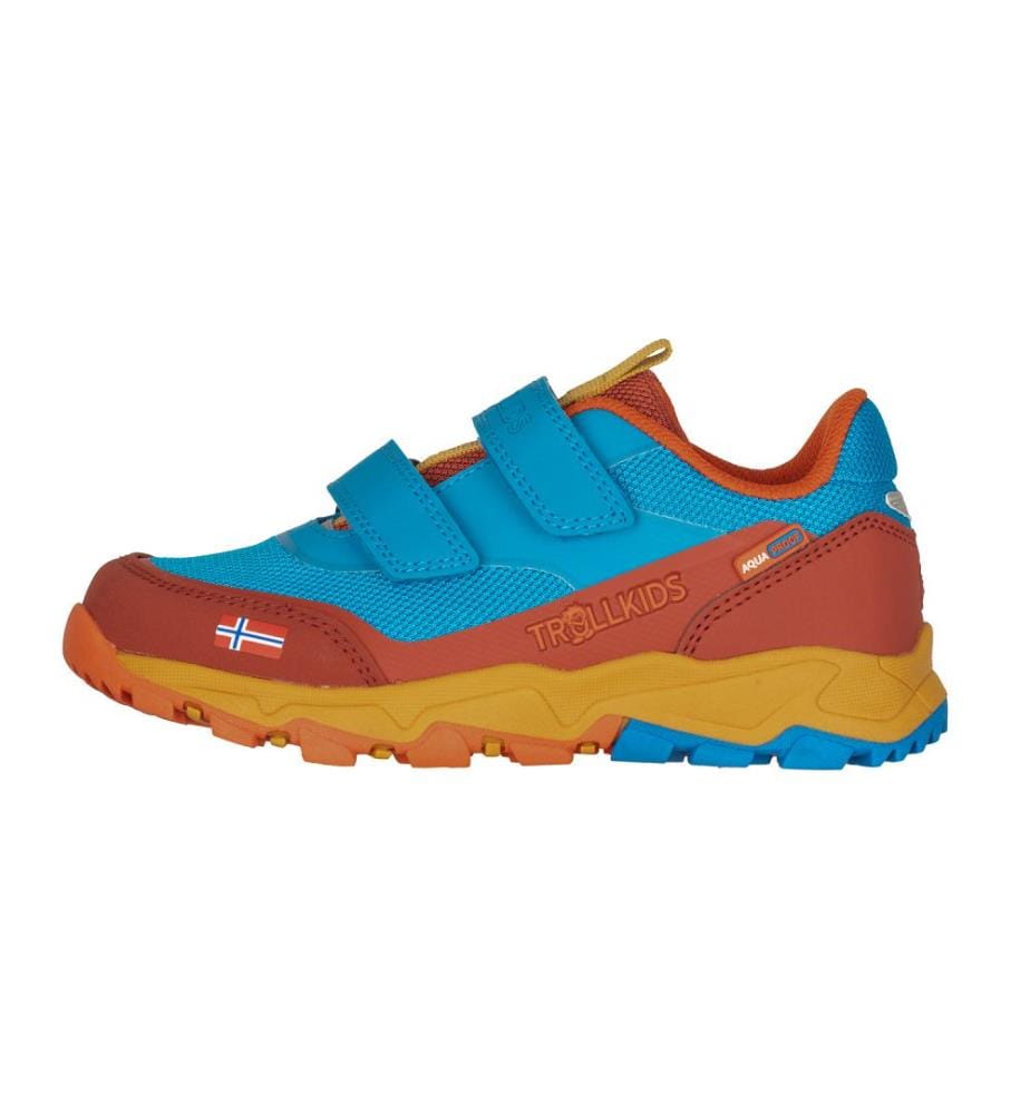 Chaussures de randonnée Preikestolen - argile rouge et bleu dynamique et moutarde